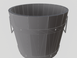 Wooden bucket 3D Model