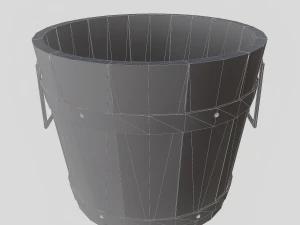 Wooden bucket 3D Model