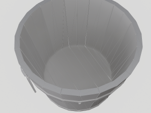 Wooden bucket 3D Model