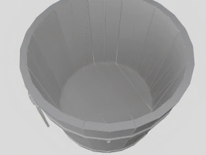 Wooden bucket 3D Model