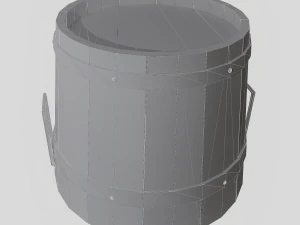 Wooden bucket 3D Model