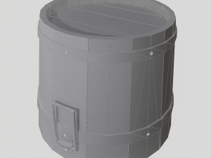 Wooden bucket 3D Model