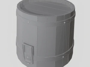 Wooden bucket 3D Model