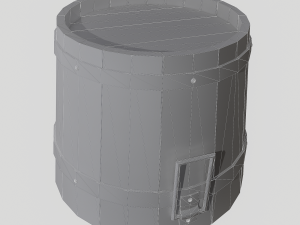 Wooden bucket 3D Model