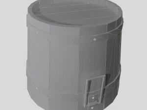 Wooden bucket 3D Model
