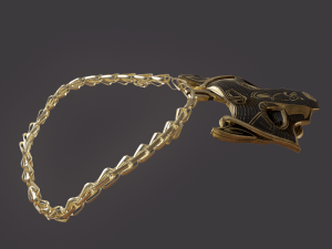 viking wolf pendant Modèle 3D