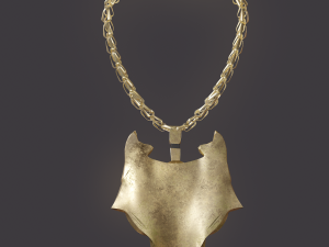 viking wolf pendant Modèle 3D