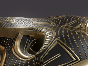 viking wolf pendant Modèle 3D