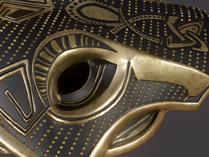 viking wolf pendant Modèle 3D