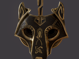 viking wolf pendant Modèle 3D