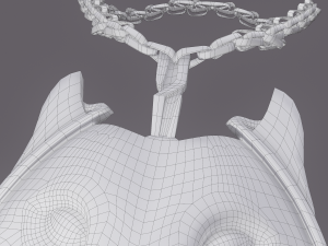 viking wolf pendant Modèle 3D