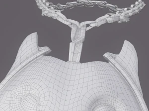 viking wolf pendant 3D Model