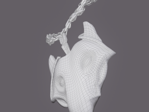 viking wolf pendant Modèle 3D