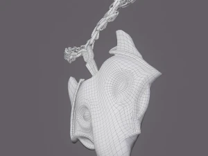 viking wolf pendant 3D Model