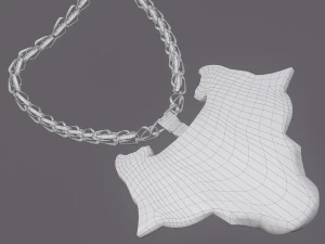 viking wolf pendant 3D Model