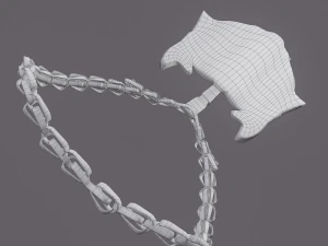 viking wolf pendant 3D Model