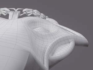 viking wolf pendant Modèle 3D