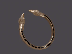 Golden eagle bracelet 3D Model