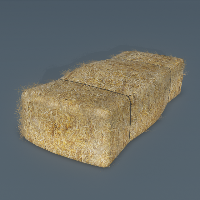 hay bale 3D Model .c4d .max .obj .3ds .fbx .stl .blend 