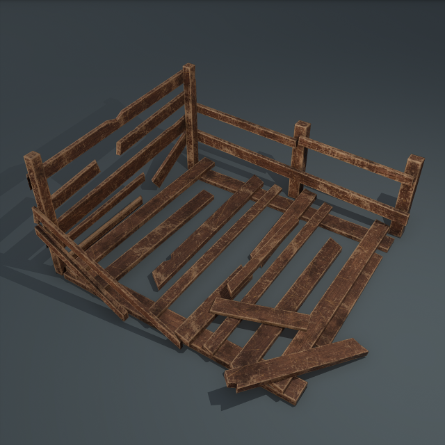 Wood arrangement 3D Model .c4d .max .obj .3ds .fbx .stl .blend 