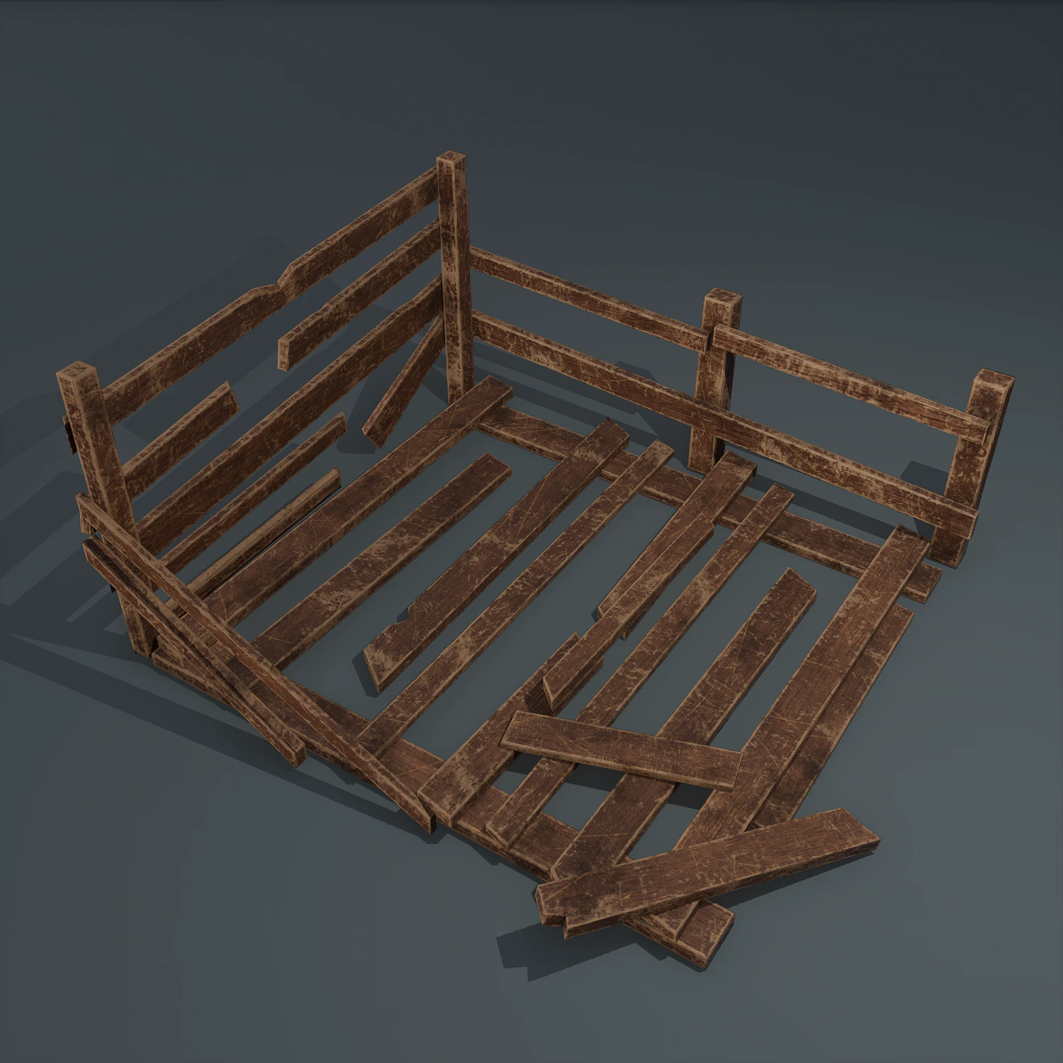 Wood arrangement 3D Model .c4d .max .obj .3ds .fbx .stl .blend