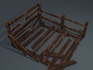 Wood arrangement 3D Model