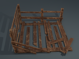 Wood arrangement 3D Model