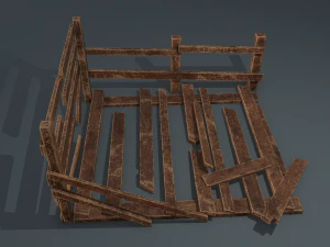 Wood arrangement 3D Model