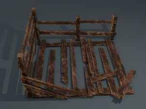 Wood arrangement 3D Model