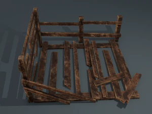 Wood arrangement 3D Model