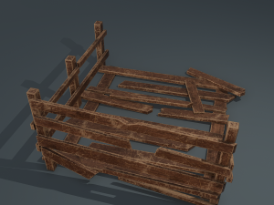 Wood arrangement 3D Model