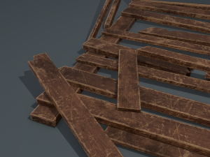 Wood arrangement 3D Model