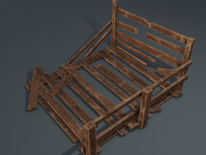 Wood arrangement 3D Model