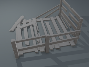 Wood arrangement 3D Model