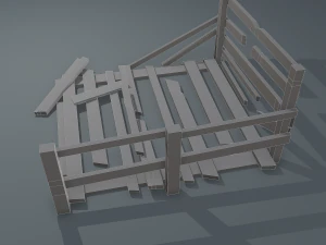 Wood arrangement 3D Model