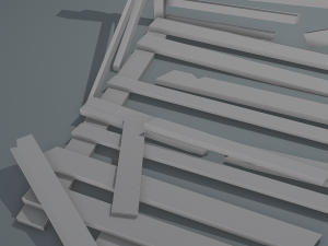 Wood arrangement 3D Model