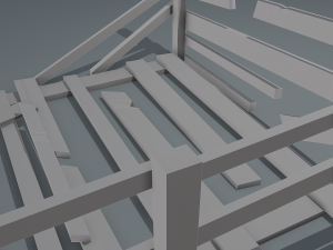 Wood arrangement 3D Model