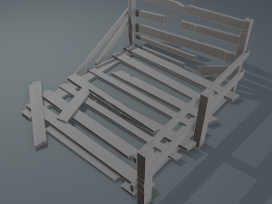 Wood arrangement 3D Model