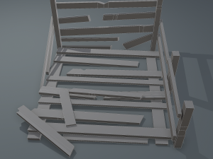 Wood arrangement 3D Model