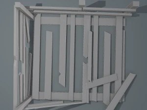 Wood arrangement 3D Model