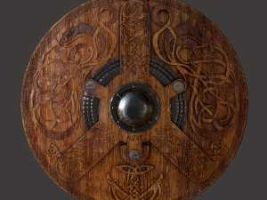 Viking serpent shield 3D Model