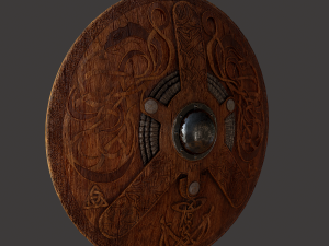 Viking serpent shield 3D Model