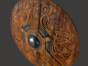 Viking serpent shield 3D Model