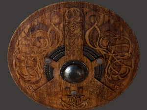 Viking serpent shield 3D Model