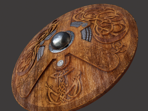 Viking serpent shield 3D Model