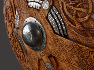 Viking serpent shield 3D Model