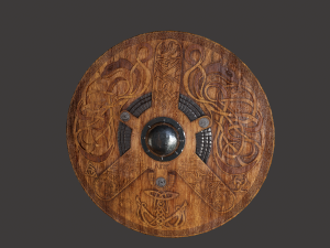 Viking serpent shield 3D Model