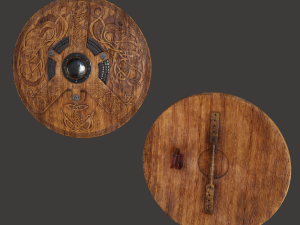Viking serpent shield 3D Model