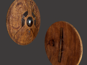 Viking serpent shield 3D Model