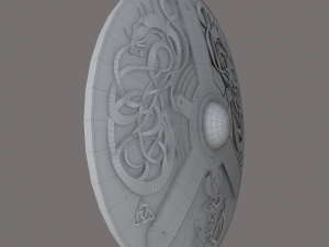 Viking serpent shield 3D Model